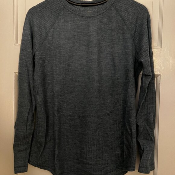 Smartwool Thermal Waffle Crew, Blue, Large - Picture 2 of 5